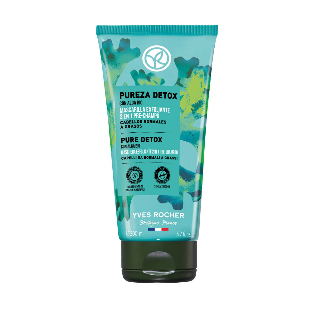 Mascarilla Exfoliante 2 en 1 Pureza Detox Yves Rocher