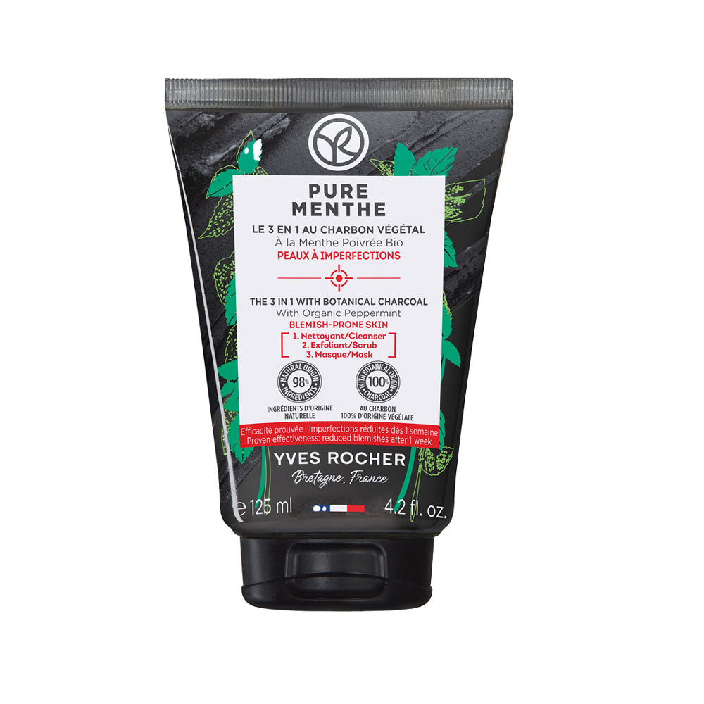 Pure Menthe Limpiador 3 en 1 con Carbón Vegetal Yves Rocher